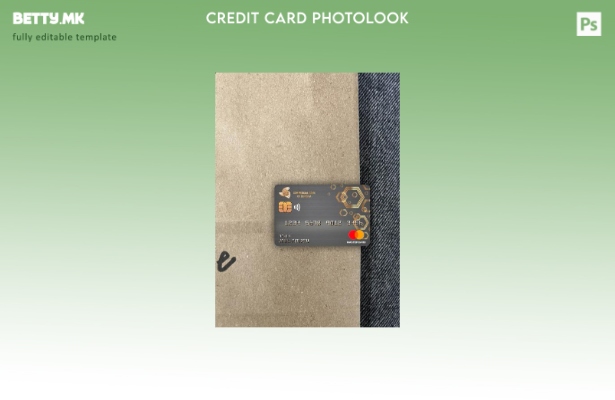 модерен стил Етиопија Шаблон преден шаблон за мастеркард со фото изглед на комер